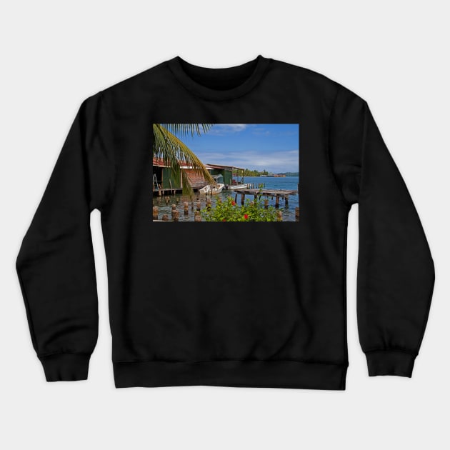 Panama. Bocas del Toro. Colon Island. Crewneck Sweatshirt by vadim19